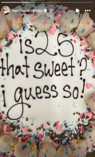 Sabrina Carpenter Birthday Cake